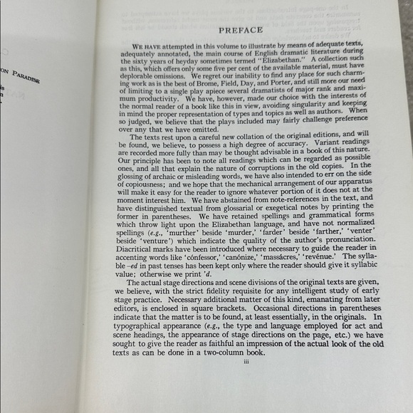 Vintage English Drama 1580-1642 Brooke & Paradise hardcover book. Printed 1933 - Picture 4 of 12